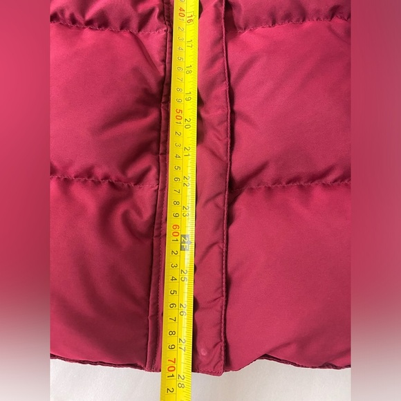 L.L. Bean Women's Goose Down Puffer Jacket Winter Coat Zip Red Size M Outerwear - Picture 13 of 13